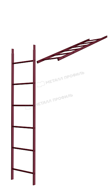 Такой товар, как Лестница кровельная стеновая дл. 1860 мм без кронштейнов (3005), можно заказать в Компании Металл Профиль.